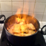 Poulet coco - poulet qui flambe