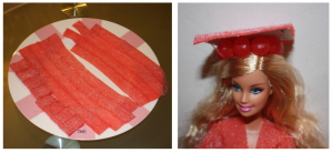 Barbie diplomée en bonbons - préparation